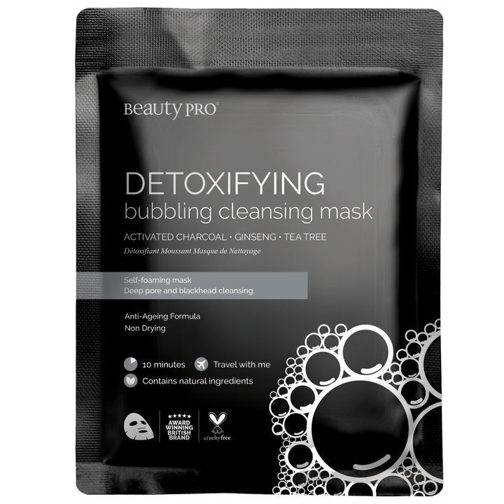 Detoxifying Bubbling Cleansing Sheet Mask With Activated Charcoal - 20ml