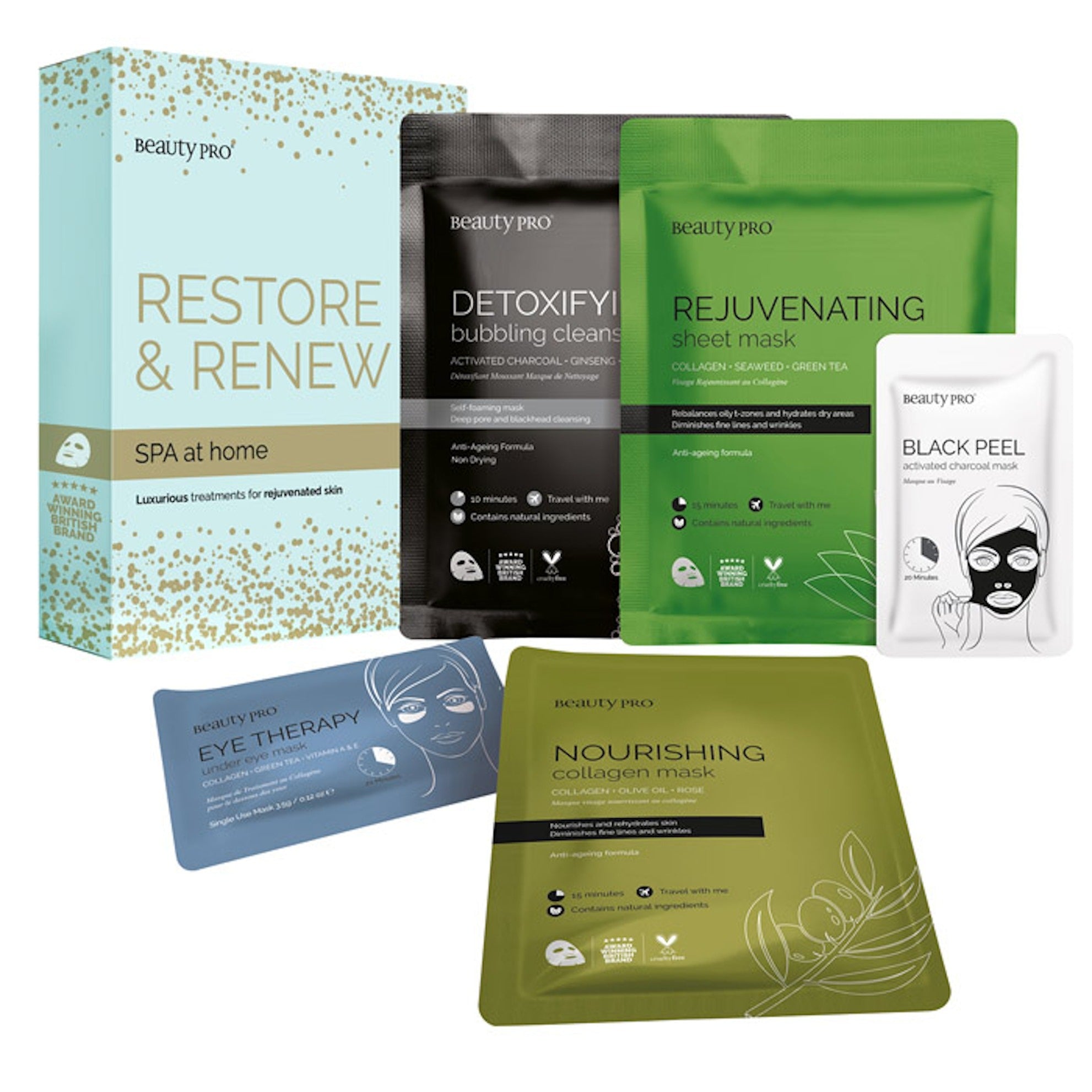 BeautyPro RESTORE  &amp; RENEW Set (5 Masks)