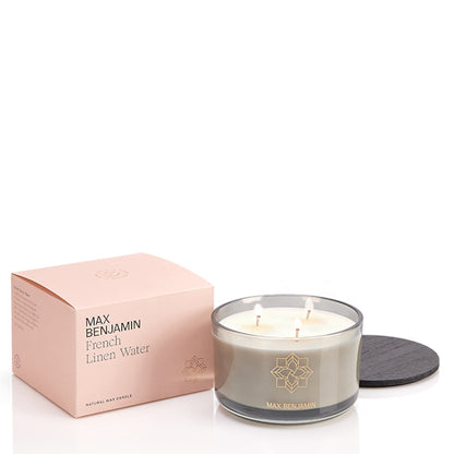 French Linen Water 3-Wick Candle 560g