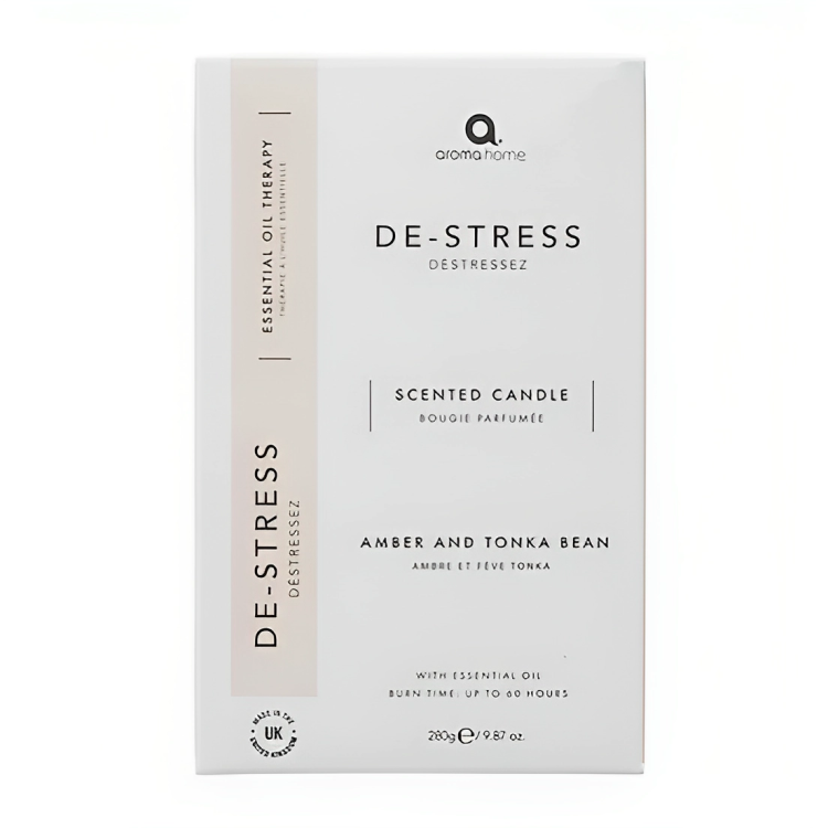 De Stress Amber &amp; Tonka Bean 280g Candle